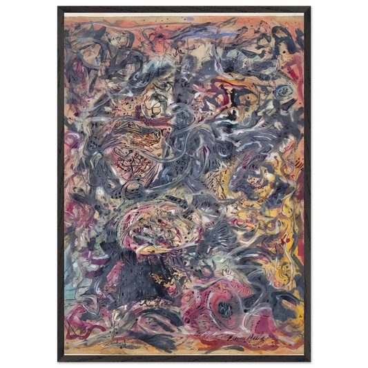 PATTERN - Jackson Pollock Framed Art Print – Black Wooden Frame - Default Title - -Framed Art Print