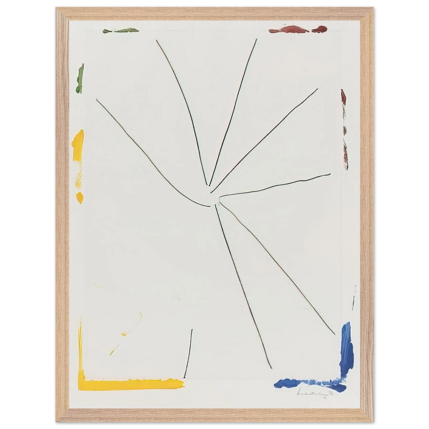 Helen Frankenthaler - Free Wheeling - 1971 Wall art - A2 (42 x 59.4  cm) - Premium Wooden Framed Poster With Fine Art Paper - White frame