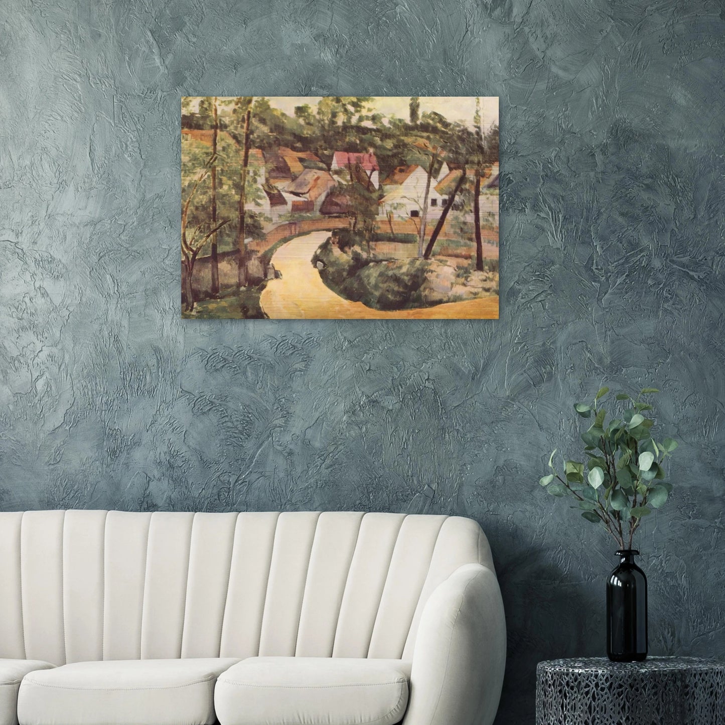 A Turn in the Road - Paul Cézanne Brushed Aluminum Print - 70x100 cm / 28x40 inches | Paul Cézanne Aluminum Print | Paul Cézanne Prints