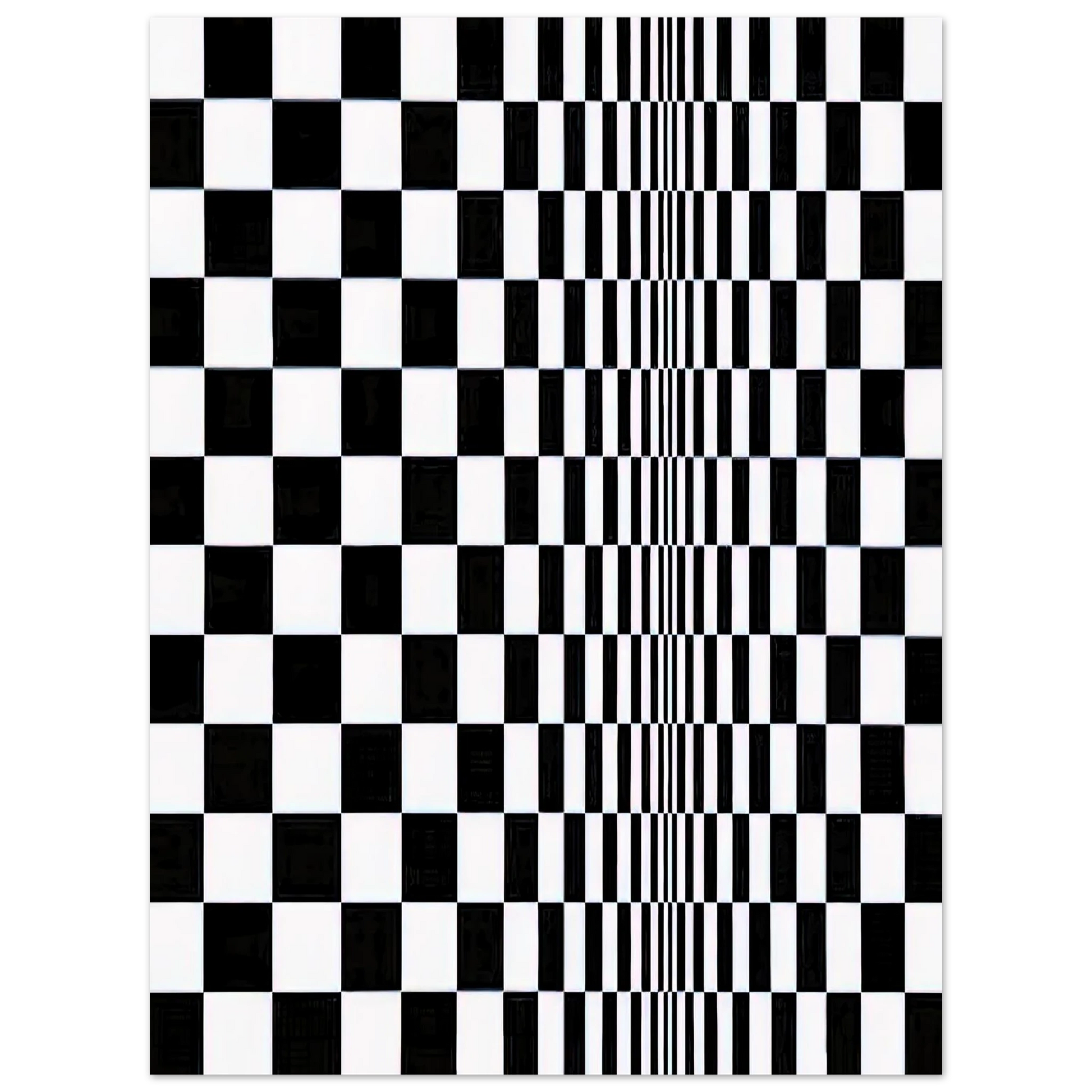 Bridget Riley - MOVEMENT IN SQUARES 1961 Fine Art Poster - Default Title