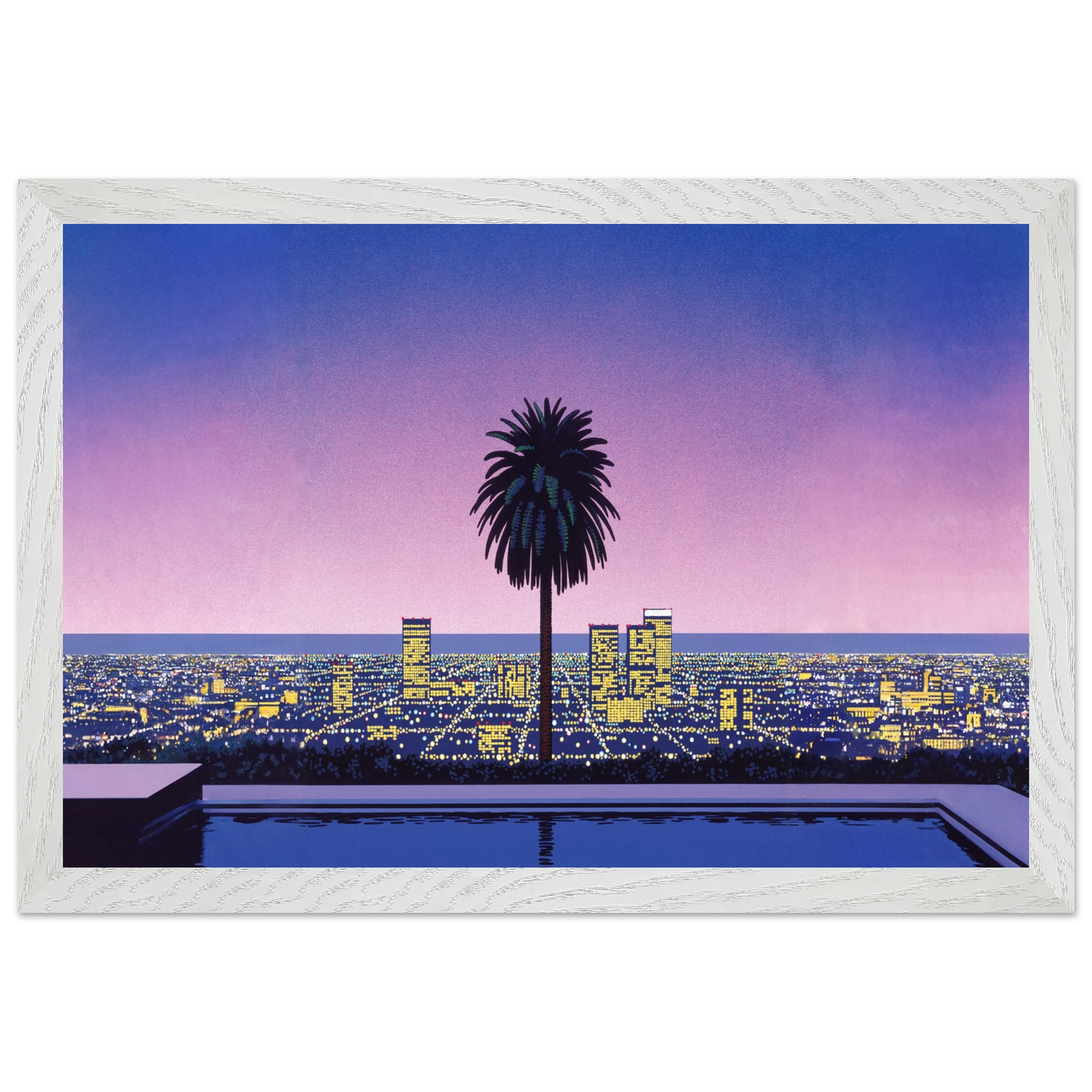 Hiroshi Nagai - Pacific Breeze 2 Wall Art - 21x29.7 cm / 8x12" - Premium Wooden Framed Poster With Fine Art Paper - Black frame