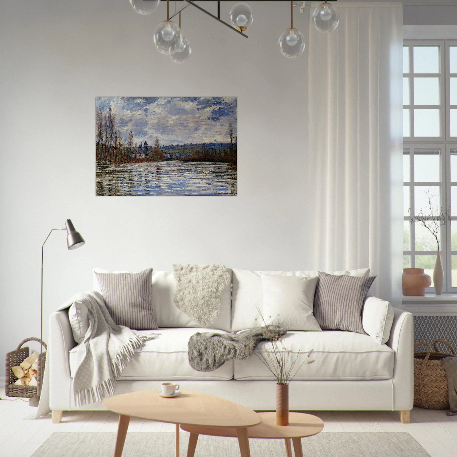 Flood of the Seine at Vetheuil - claude monet Brushed Aluminum Print - 70x100 cm / 28x40 inches | claude monet Aluminum Print | claude monet Prints