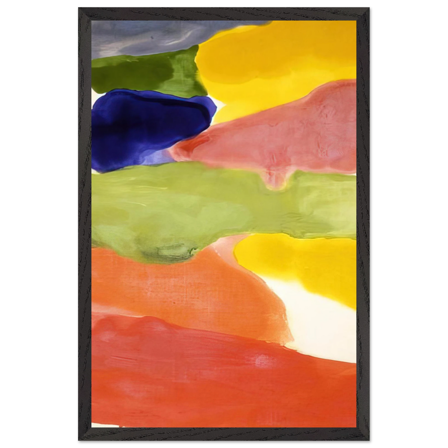 Helen Frankenthaler - Tutti-Fruitti - 1966 Wall art - 30x45 cm / 12x18 inches - Premium Wooden Framed Poster With Fine Art Paper - Black frame