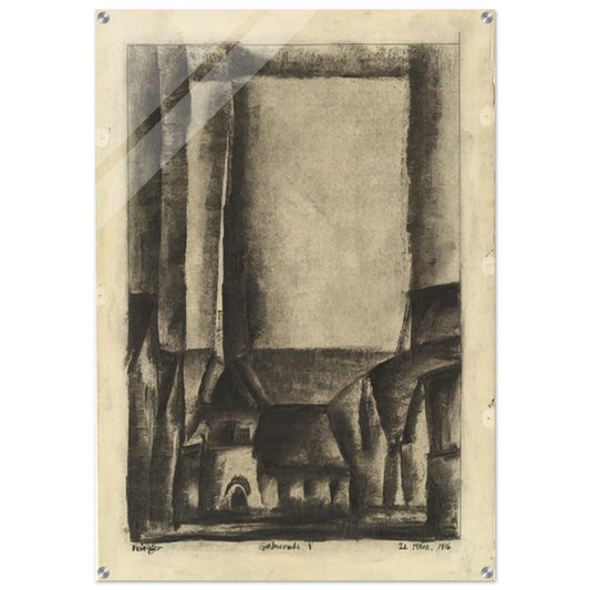 GELMERODA V 1916 - Lyonel Feininger Acrylic Print - 70x100 cm / 28x40″ inches | Lyonel Feininger Wall Art | Lyonel Feininger Prints