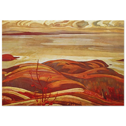 North Shore, Lake Superior - 1926 - A.Y. Jackson Brushed Aluminum Print - 70x100 cm / 28x40 inches | A.Y. Jackson Aluminum Print | A.Y. Jackson Prints