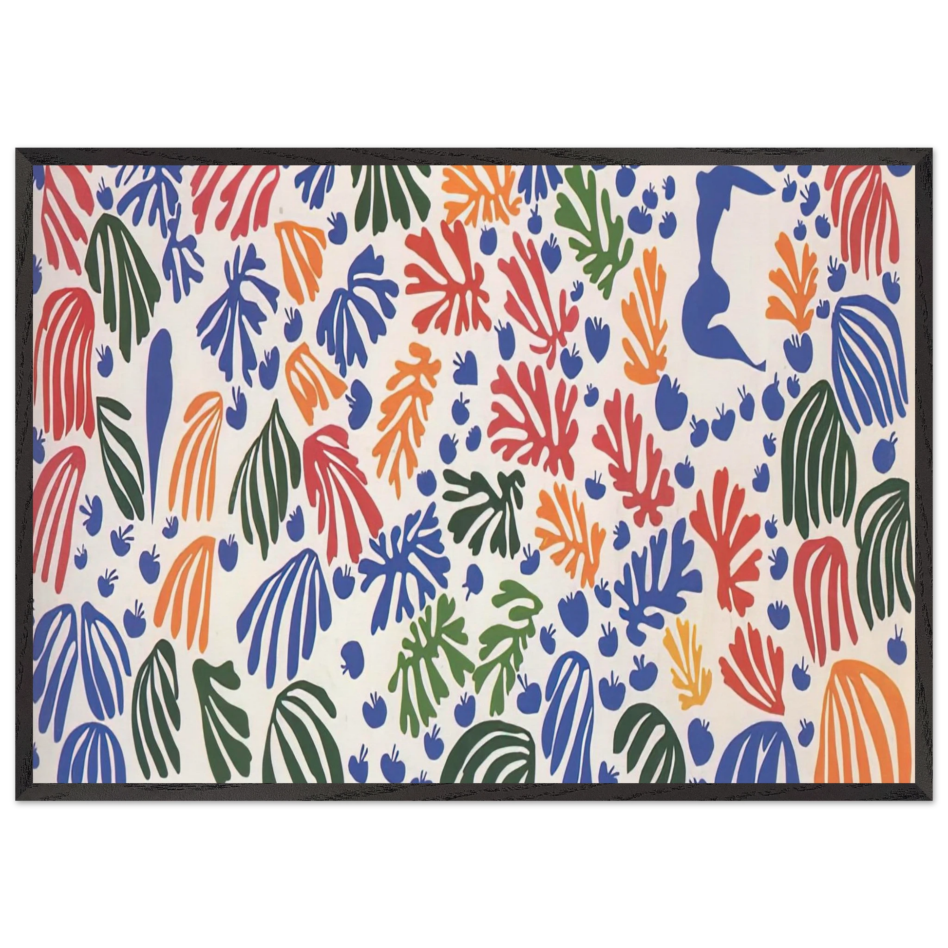 LA PERRUCHE ET LA SIRENE 1952 - Henri Matisse 70x100 cm / 28x40 inches Framed Art Print – Black Wooden Frame