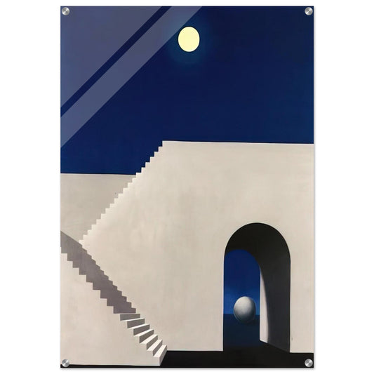 ARCHITECTURE AU CLAIR DE LUNE 1956 - Rene Magritte Acrylic Print - 70x100 cm / 28x40″ inches