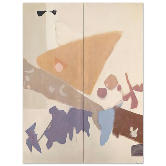 Kenzo Okada - Screen I diptych - 1955 Fine Art Poster - Default Title