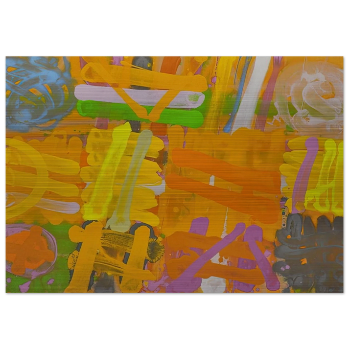 Pomona - 1991 - Albert Irvin Brushed Aluminum Print - 70x100 cm / 28x40 inches | Albert Irvin Aluminum Print | Albert Irvin Prints