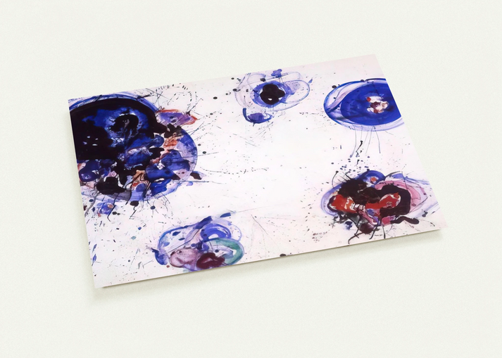 Blue and Red Balls By Sam Francis Pack of 10 Post Cards | Sam Francis Post Cards | A6 (10.5 x 14.8 cm) - 4.1 x 5.8 inches