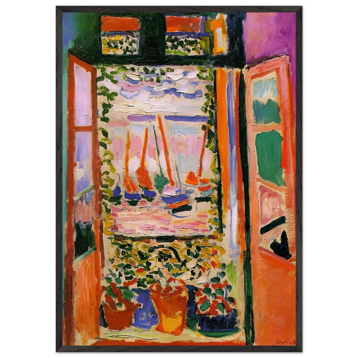 OPEN WINDOW COLLIOURE 1905 - Henri Matisse Framed Art Print – Black Wooden Frame - Default Title - -Framed Art Print