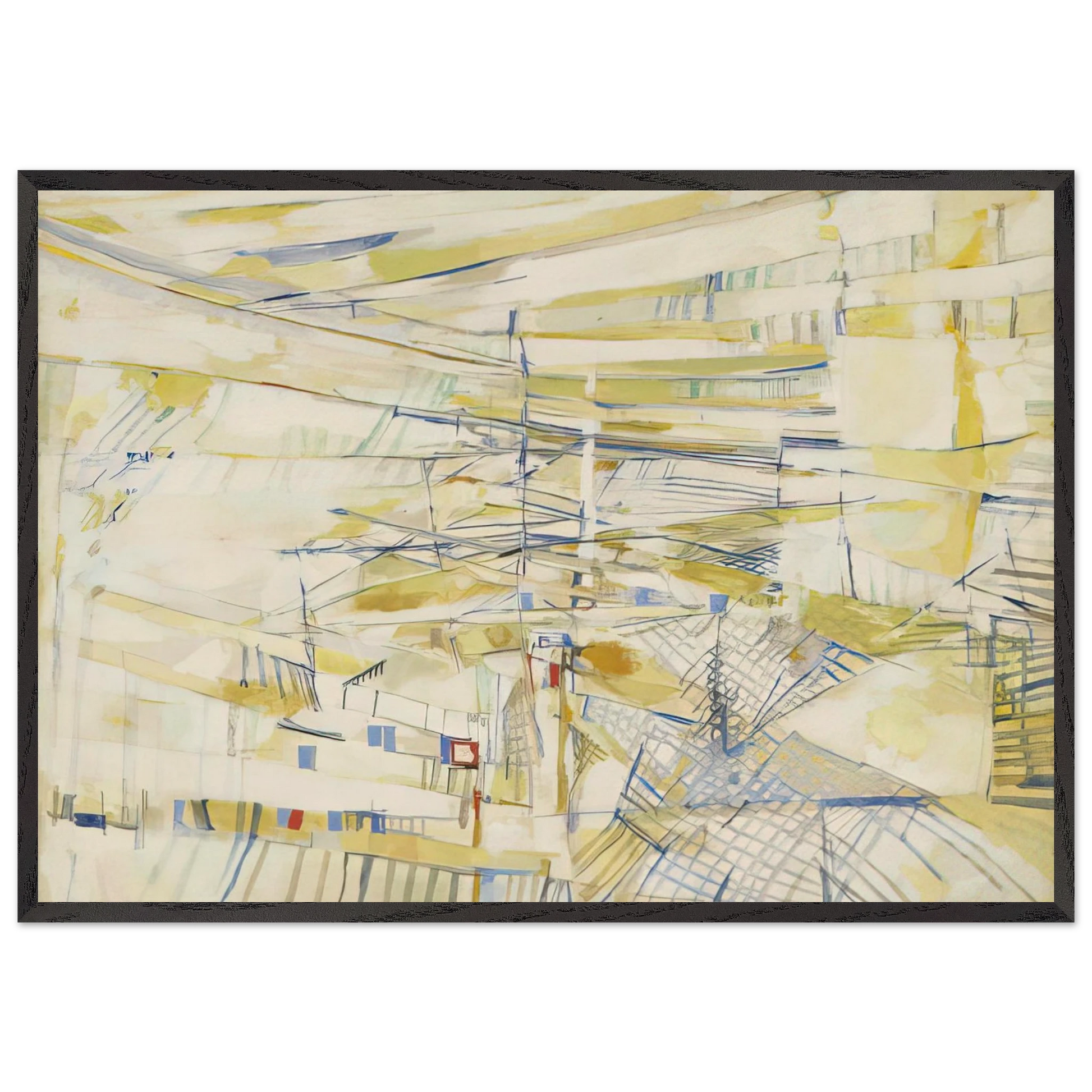 Loranger - 1954 - Maria Helena Vieira da Silva Framed Art Print – Black Wooden Frame - Default Title - -Framed Art Print