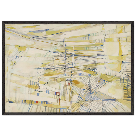 Loranger - 1954 - Maria Helena Vieira da Silva Framed Art Print – Black Wooden Frame - Default Title - -Framed Art Print