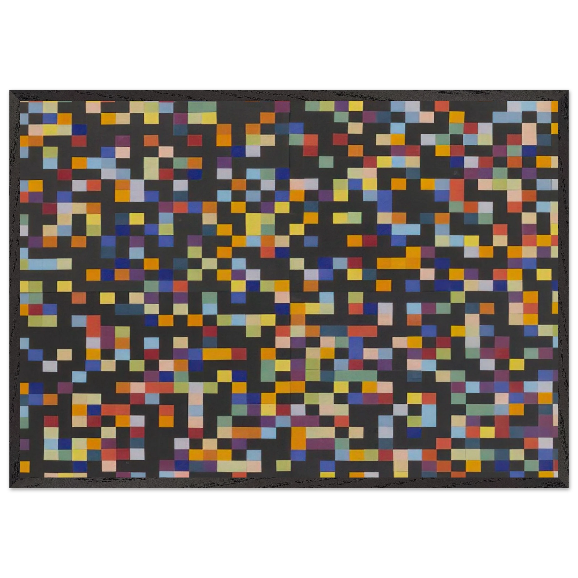 Spectrum Colors Arranged by Chance VI - Ellsworth Kelly Framed Art Print – Black Wooden Frame - Default Title - -Framed Art Print