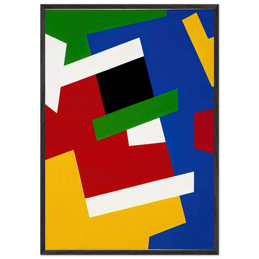 Strates solaires - Fernand Leduc Framed Art Print – Black Wooden Frame - Default Title - -Framed Art Print