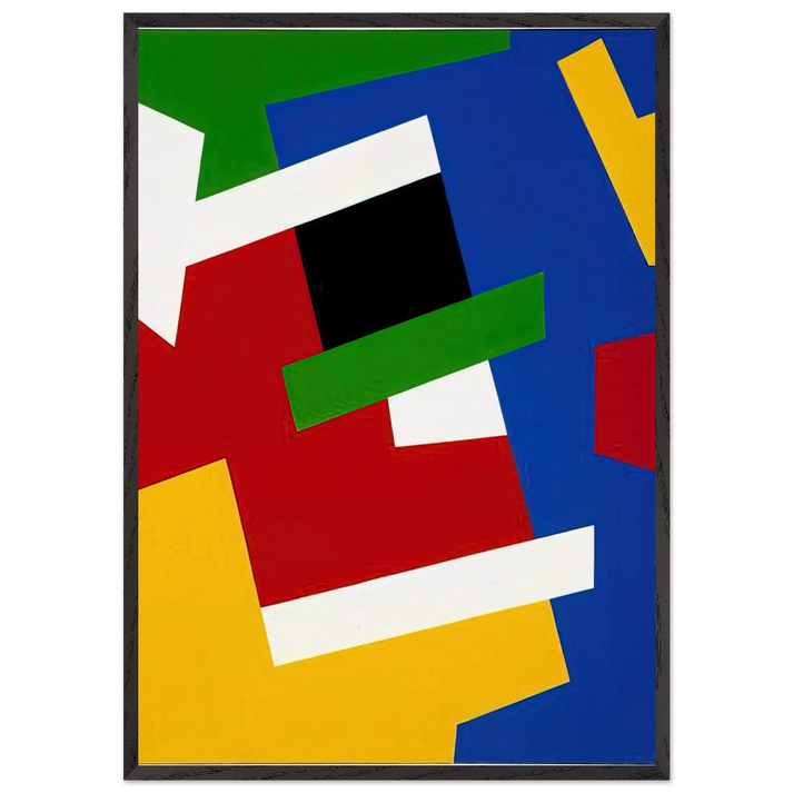 Strates solaires - Fernand Leduc 70x100 cm / 28x40 inches Framed Art Print – Black Wooden Frame