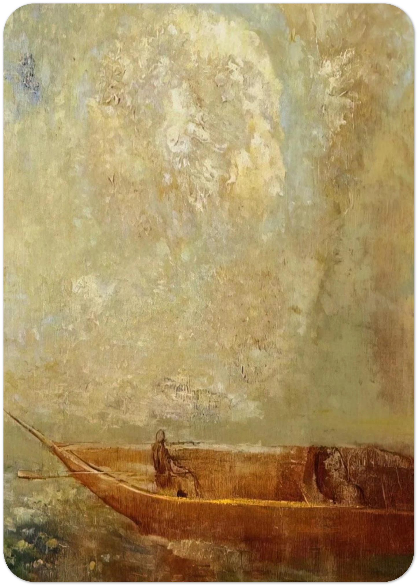 A BOAT By Odilon Redon Pack of 10 Post Cards | Odilon Redon Post Cards | A6 (10.5 x 14.8 cm) - 4.1 x 5.8 inches