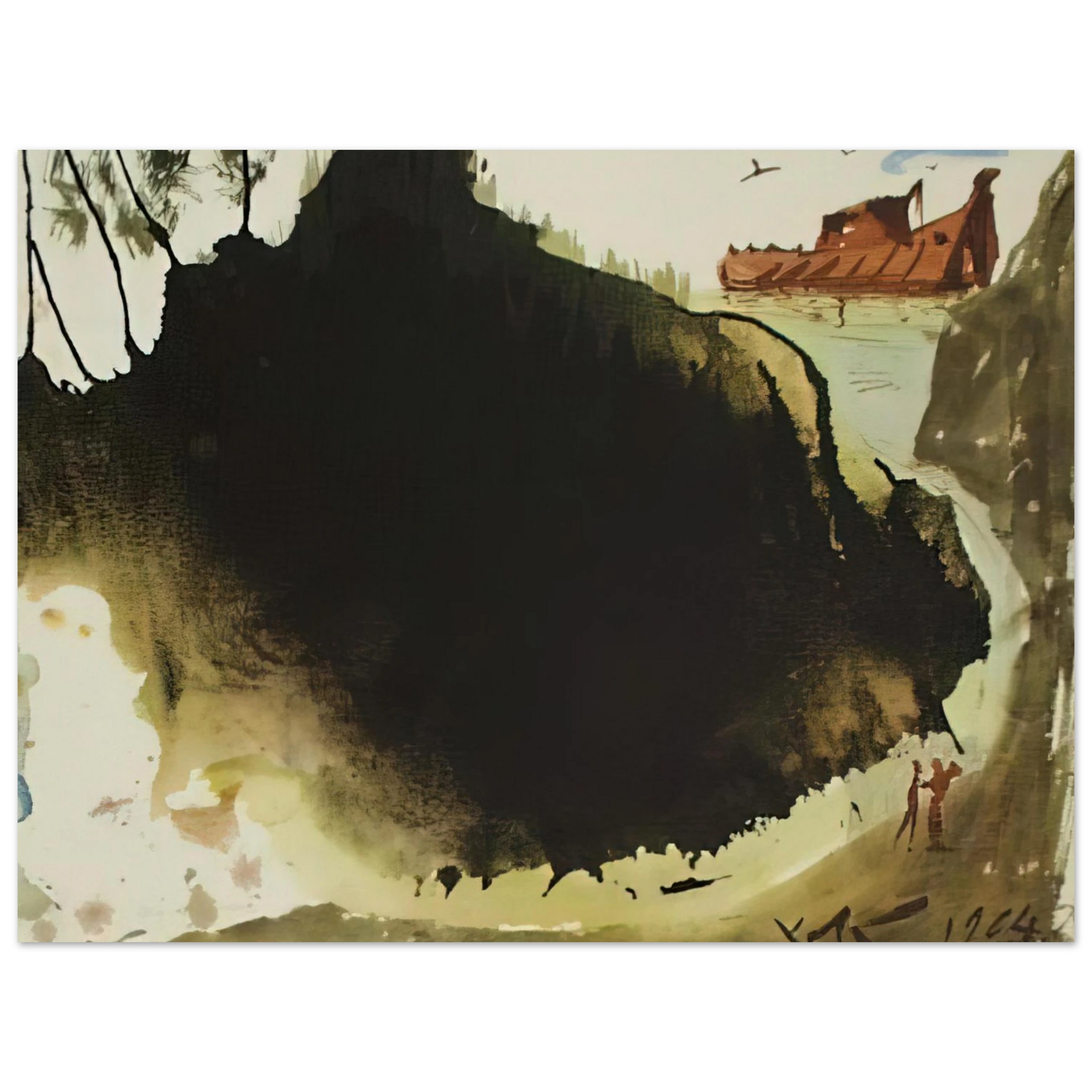 Salvador Dali - AQUAE DILUVII SUPER TERRAM GENESIS 6 17 1967 Fine Art Poster - Default Title