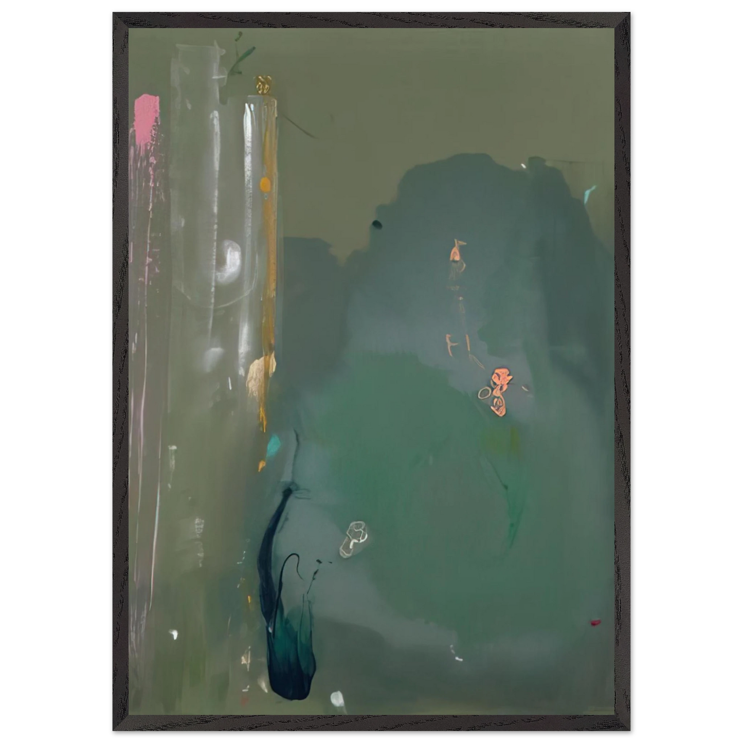Helen Frankenthaler - CÃ´te d Argent - 1980 Wall art - 21x29.7 cm / 8x12" - Premium Wooden Framed Poster With Fine Art Paper - White frame