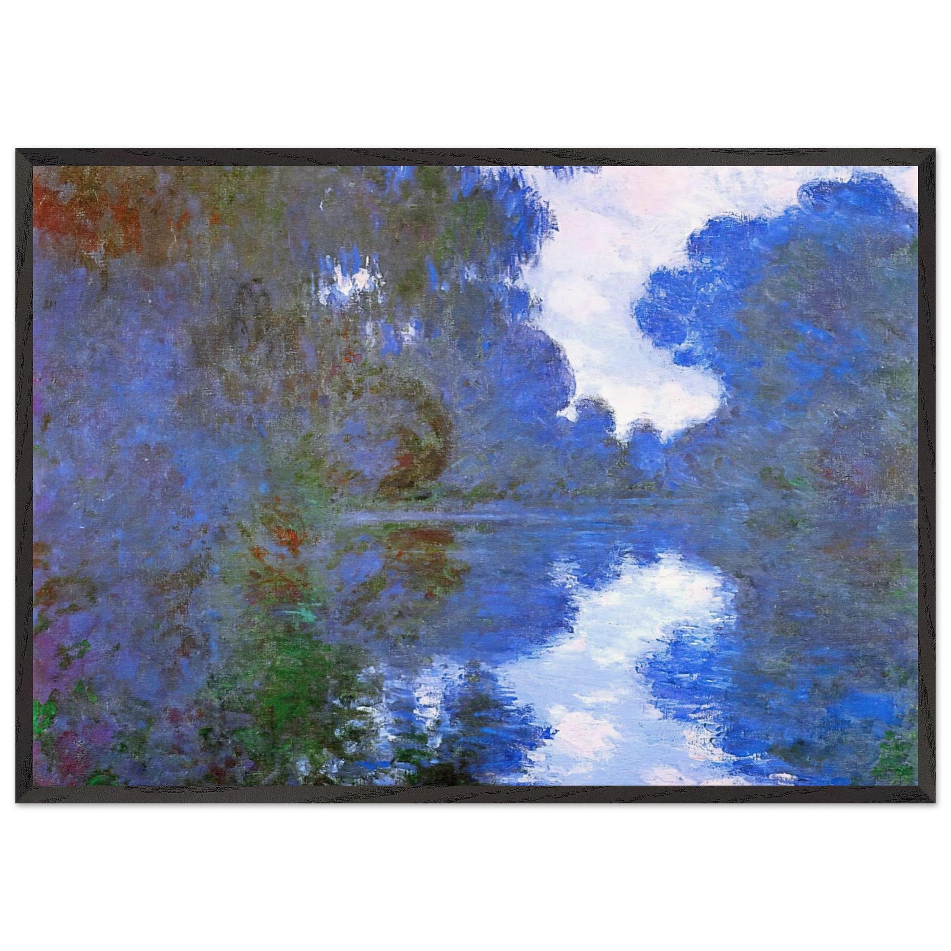 Morning on the Seine Clear Weather 02 - claude monet Framed Art Print – Black Wooden Frame - Default Title - -Framed Art Print
