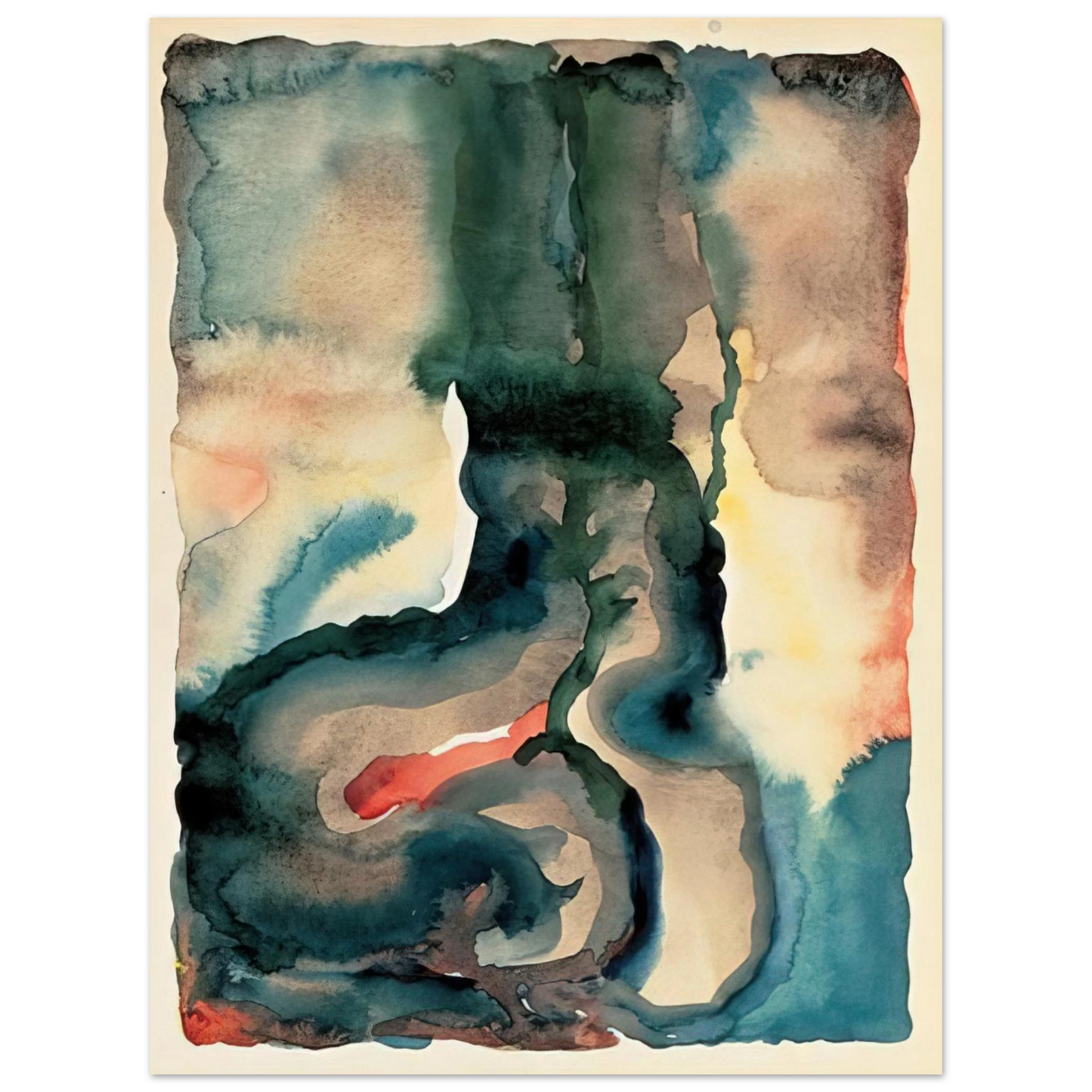 Georgia O'Keeffe - Portrait No. III Fine Art Poster - 13x18 cm / 5x7 inches