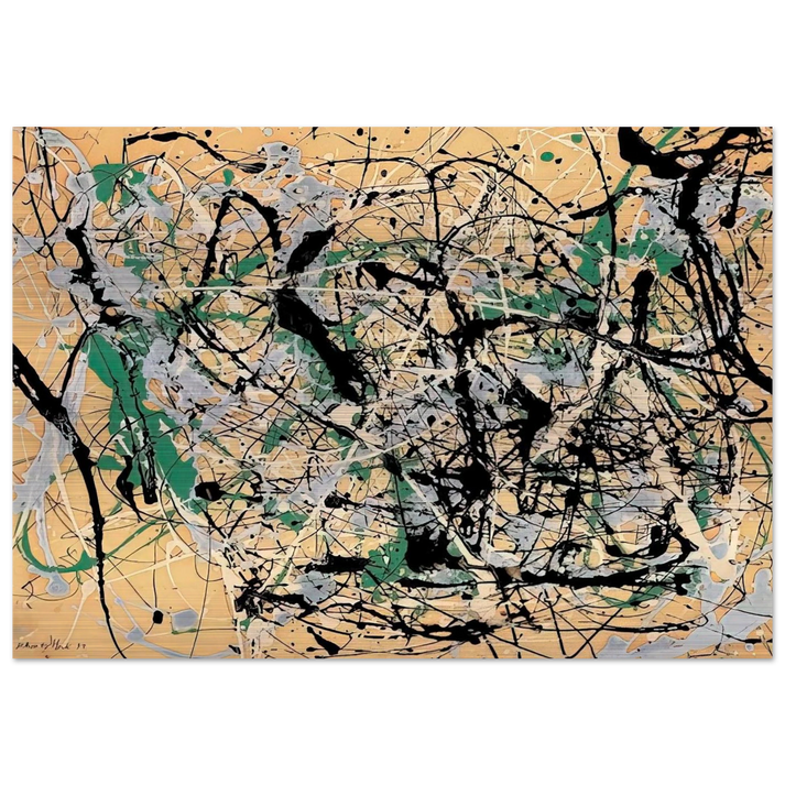 NUMBER 17 1949 - Jackson Pollock Brushed Aluminum Print - 70x100 cm / 28x40 inches | Jackson Pollock Aluminum Print | Jackson Pollock Prints