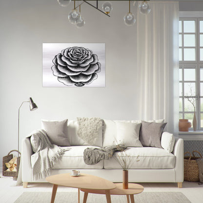 FLOWER 1 - MC Escher Brushed Aluminum Print - 70x100 cm / 28x40 inches | MC Escher Aluminum Print | MC Escher Prints