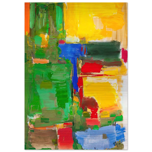 Dew and Dusk - Hans Hofmann Brushed Aluminum Print - 70x100 cm / 28x40 inches | Hans Hofmann Aluminum Print | Hans Hofmann Prints