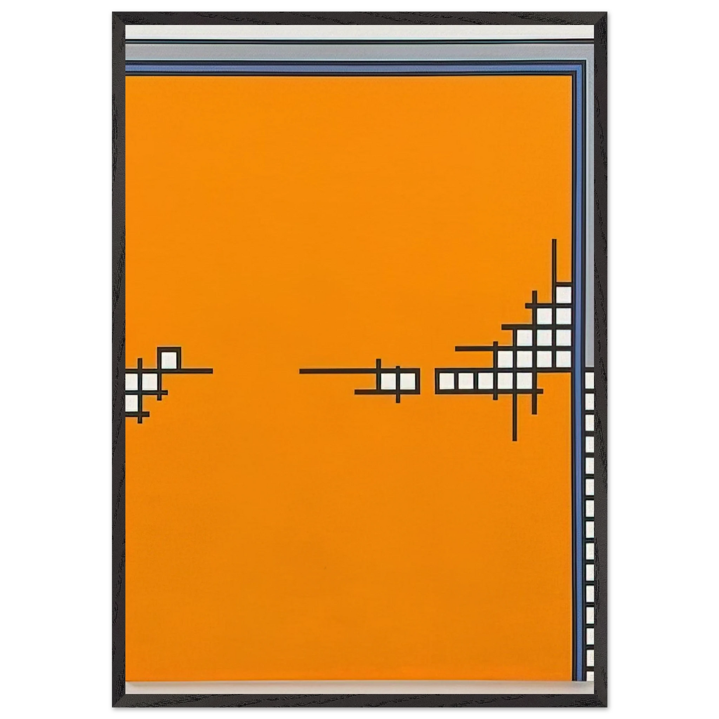 Wire Mill - 1973 - Nicholas Krushenick Framed Art Print – Black Wooden Frame - Default Title - -Framed Art Print