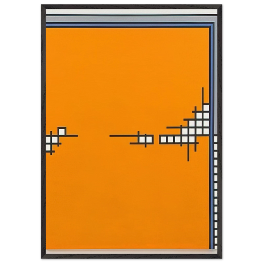 Wire Mill - 1973 - Nicholas Krushenick Framed Art Print – Black Wooden Frame - Default Title - -Framed Art Print