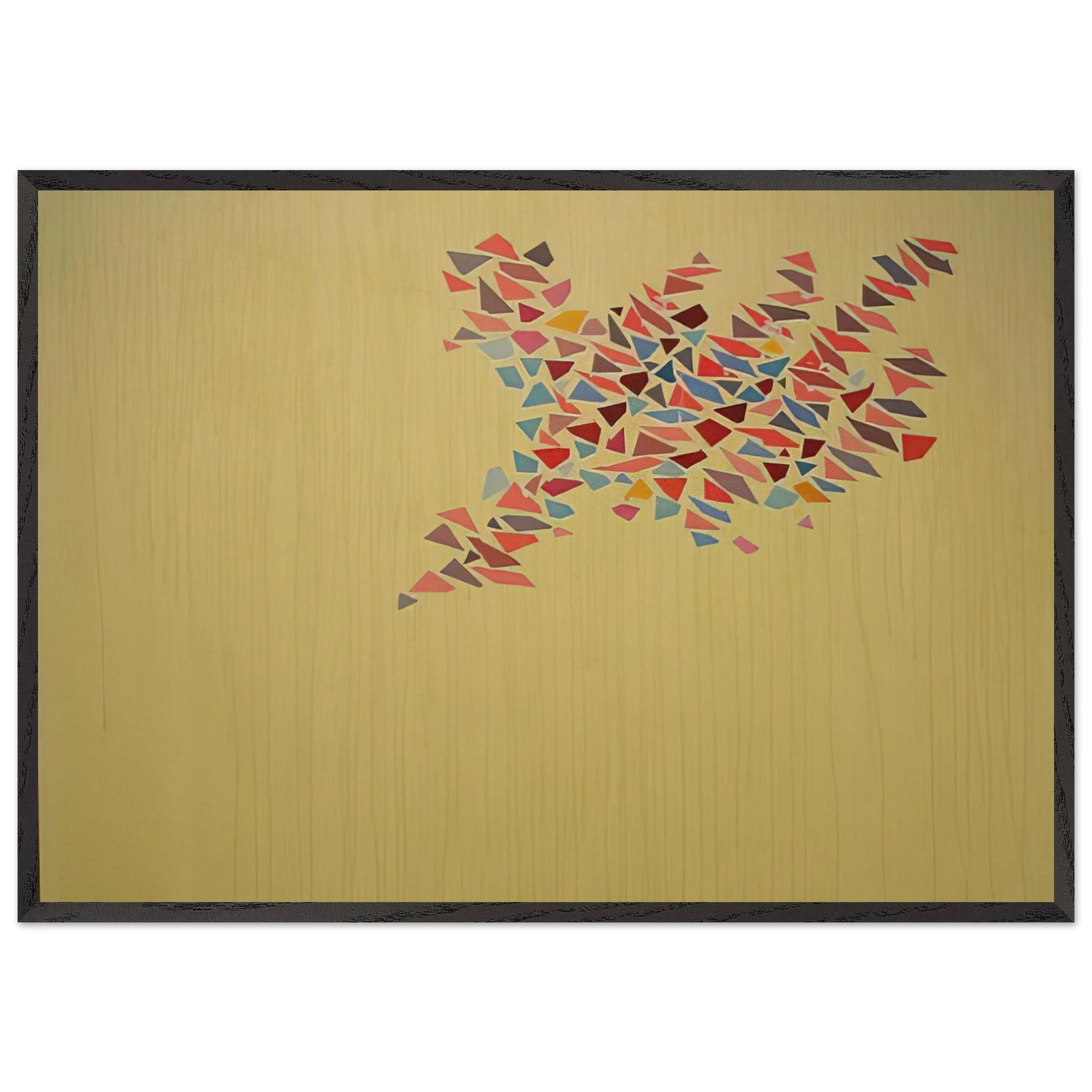 Colors on Pale Yellow - 1975 - Robert Goodnough Framed Art Print – Black Wooden Frame - Default Title - -Framed Art Print