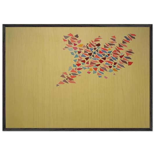 Colors on Pale Yellow - 1975 - Robert Goodnough Framed Art Print – Black Wooden Frame - Default Title - -Framed Art Print