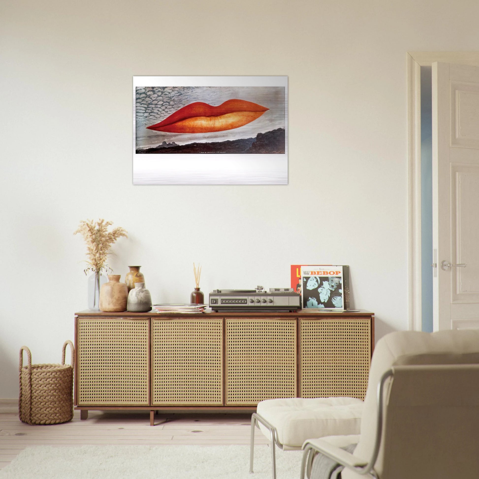 OBSERVATORY TIME THE LOVERS - Man Ray Brushed Aluminum Print - 70x100 cm / 28x40 inches | Man Ray Aluminum Print | Man Ray Prints