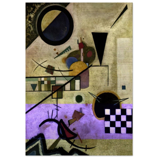 CONTRASTING SOUNDS 1924 - Wassily Kandinsky Brushed Aluminum Print - 70x100 cm / 28x40 inches | Wassily Kandinsky Aluminum Print | Wassily Kandinsky Prints