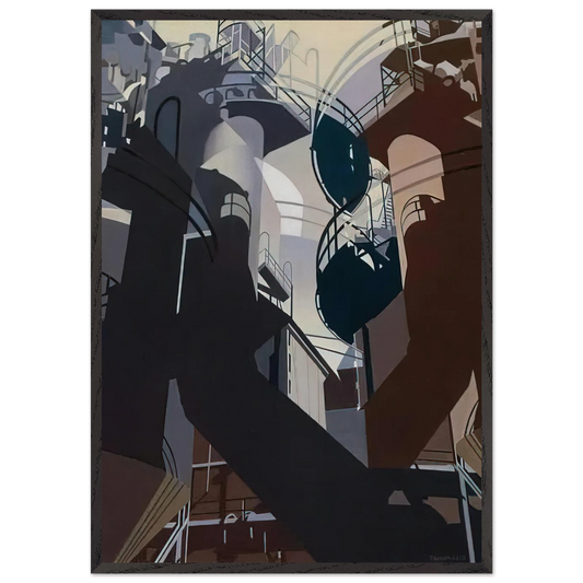 Ore Into Iron - 1953 - Charles Sheeler Framed Art Print – Black Wooden Frame - Default Title - -Framed Art Print