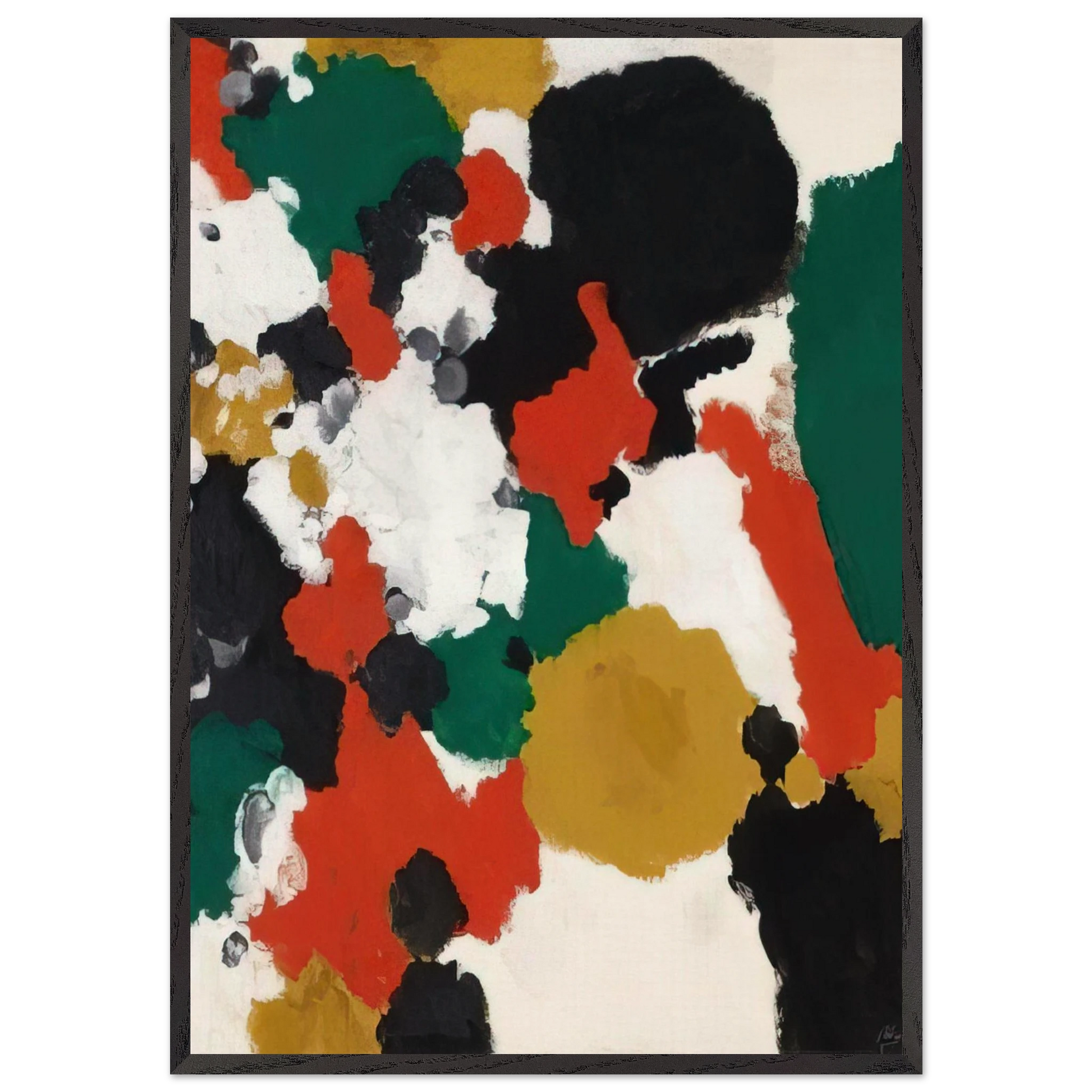 Jota - 1959 - Ernst Wilhelm Nay 70x100 cm / 28x40 inches Framed Art Print – Black Wooden Frame