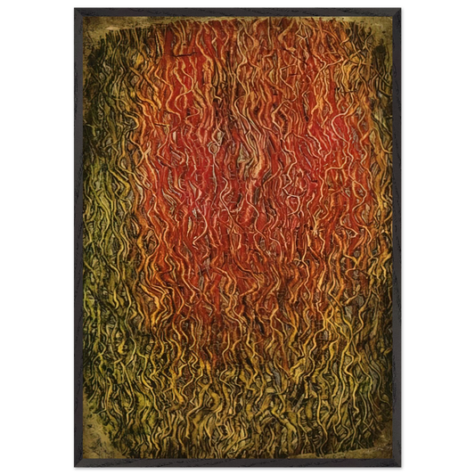 Untitled - Surrealism Tachisme - Simon Hantai Framed Art Print – Black Wooden Frame - Default Title - -Framed Art Print