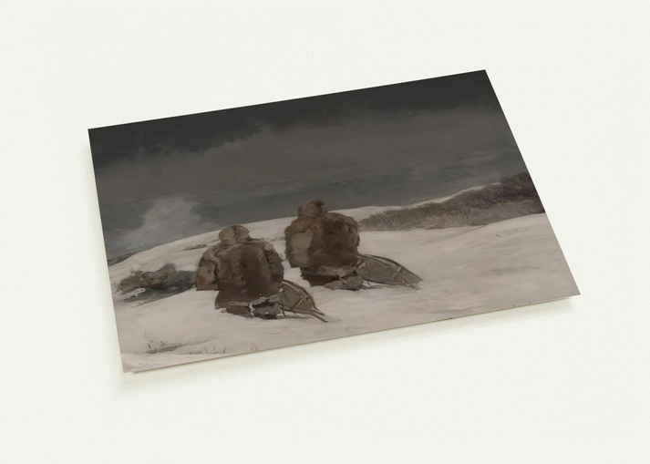 BELOW ZERO By Winslow Homer Pack of 10 Post Cards | Winslow Homer Post Cards | A6 (10.5 x 14.8 cm) - 4.1 x 5.8 inches
