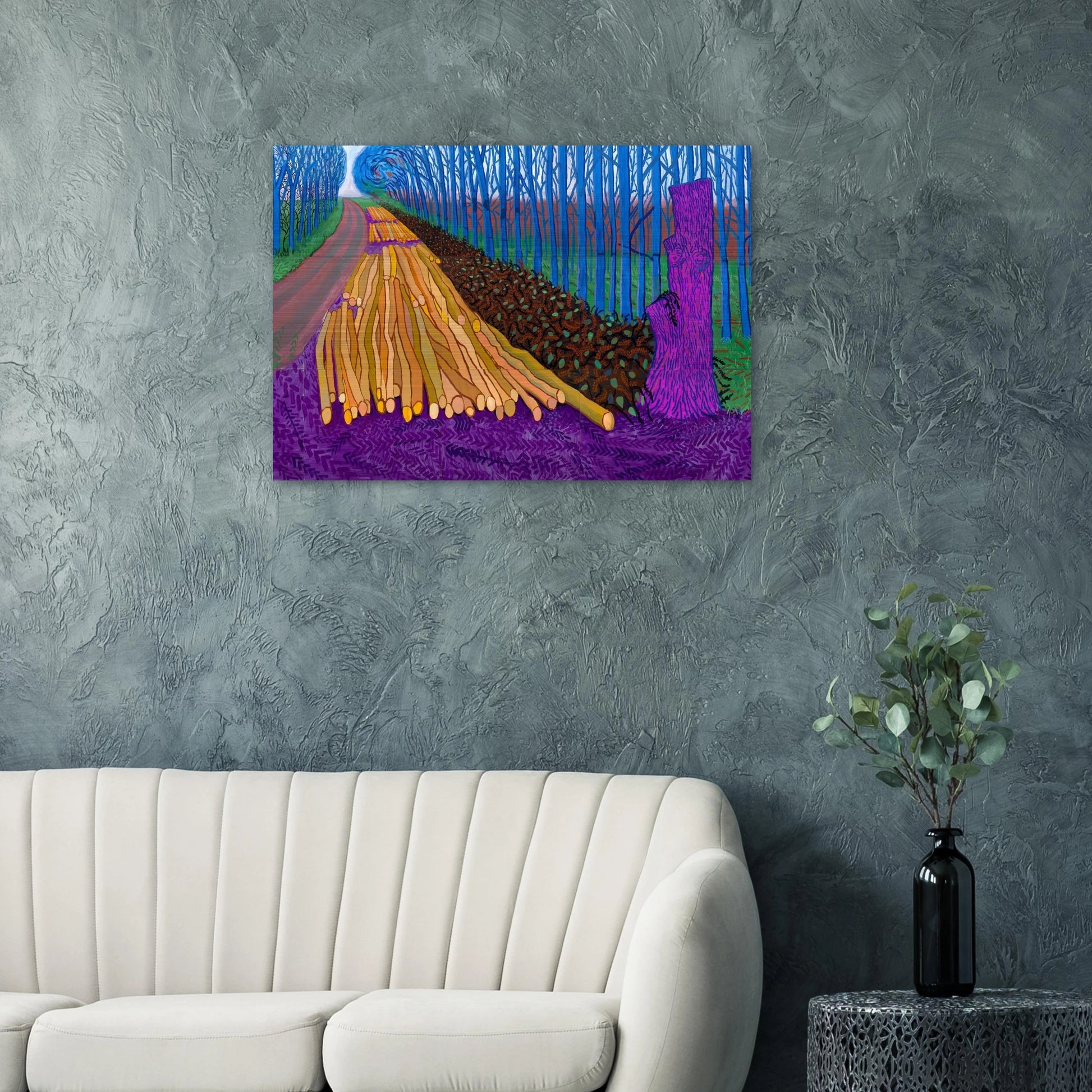 David Hockney - David Hockney Brushed Aluminum Print - 70x100 cm / 28x40 inches | David Hockney Aluminum Print | David Hockney Prints