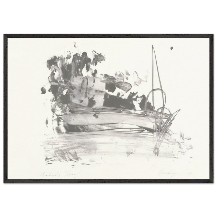 The Hero Leaves His Ship - Grace Hartigan 70x100 cm / 28x40 inches Framed Art Print – Black Wooden Frame