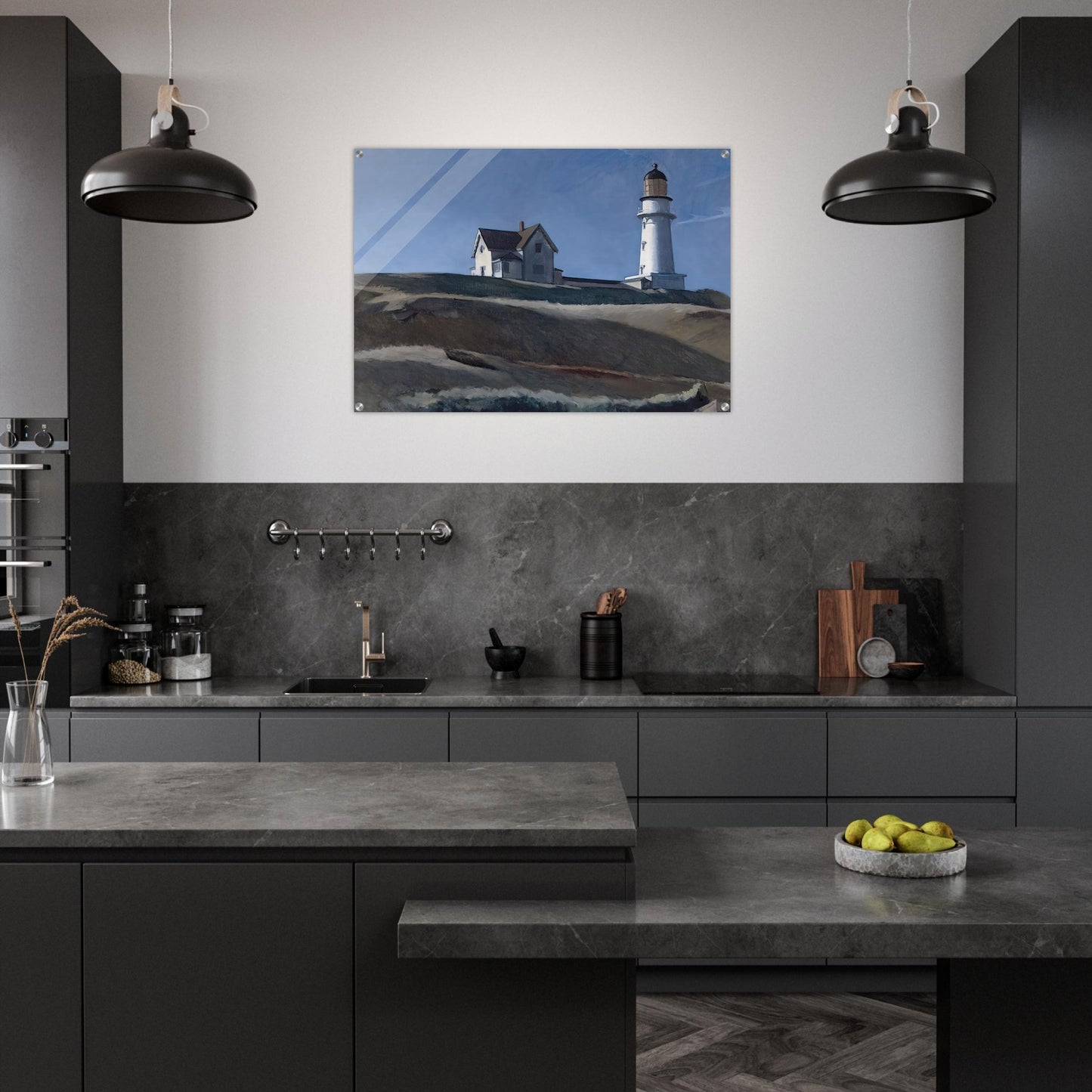 Lighthouse HIll - Edward Hopper Acrylic Print - 70x100 cm / 28x40″ inches | Edward Hopper Wall Art | Edward Hopper Prints