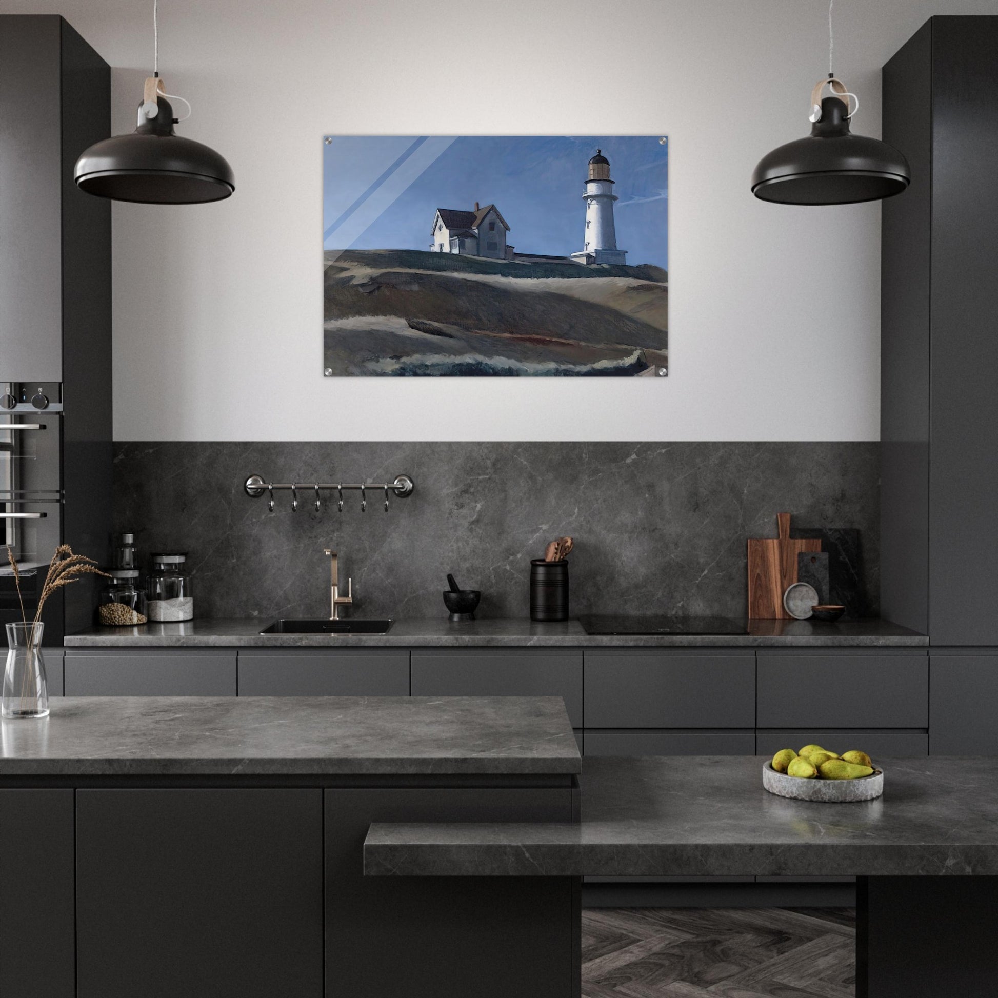 Lighthouse HIll - Edward Hopper Acrylic Print - 70x100 cm / 28x40″ inches | Edward Hopper Wall Art | Edward Hopper Prints
