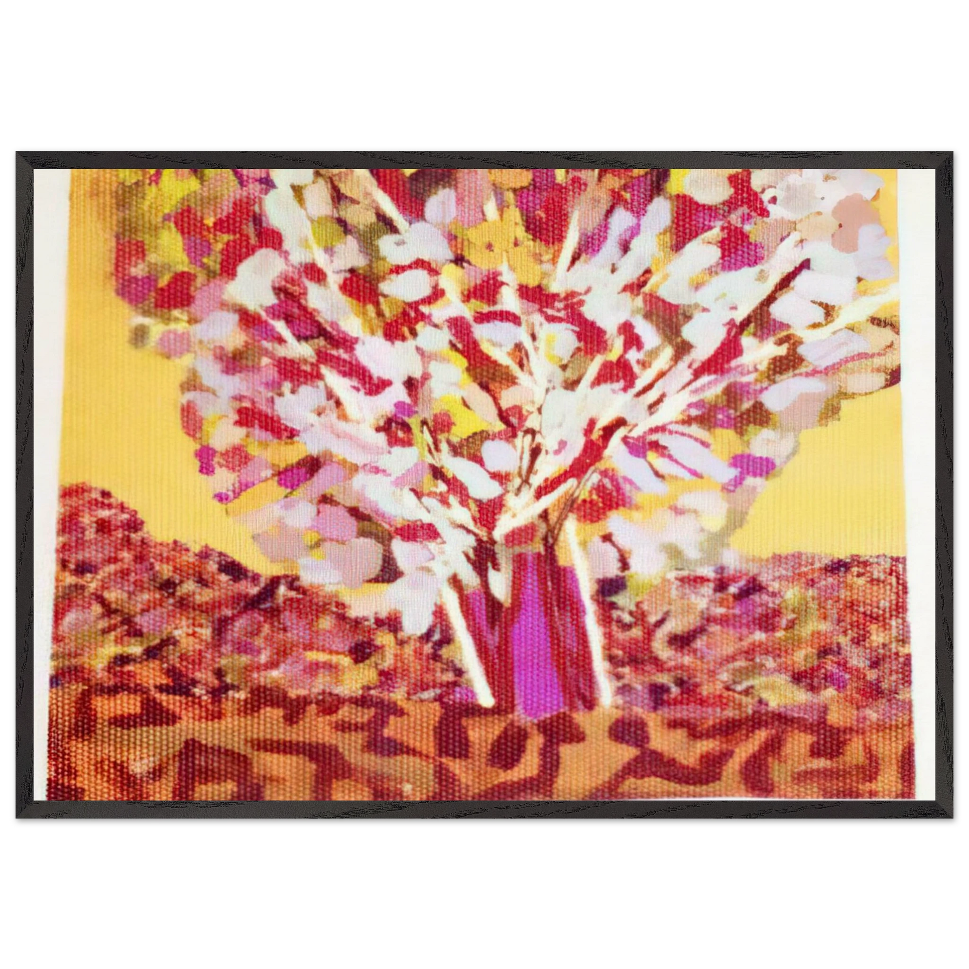 Utah the Pregnant Tree - 1975 - Ronnie Landfield Framed Art Print – Black Wooden Frame - Default Title - -Framed Art Print