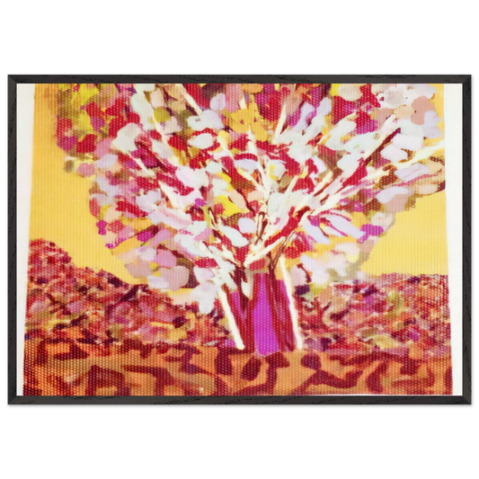 Utah the Pregnant Tree - 1975 - Ronnie Landfield Framed Art Print – Black Wooden Frame - Default Title - -Framed Art Print