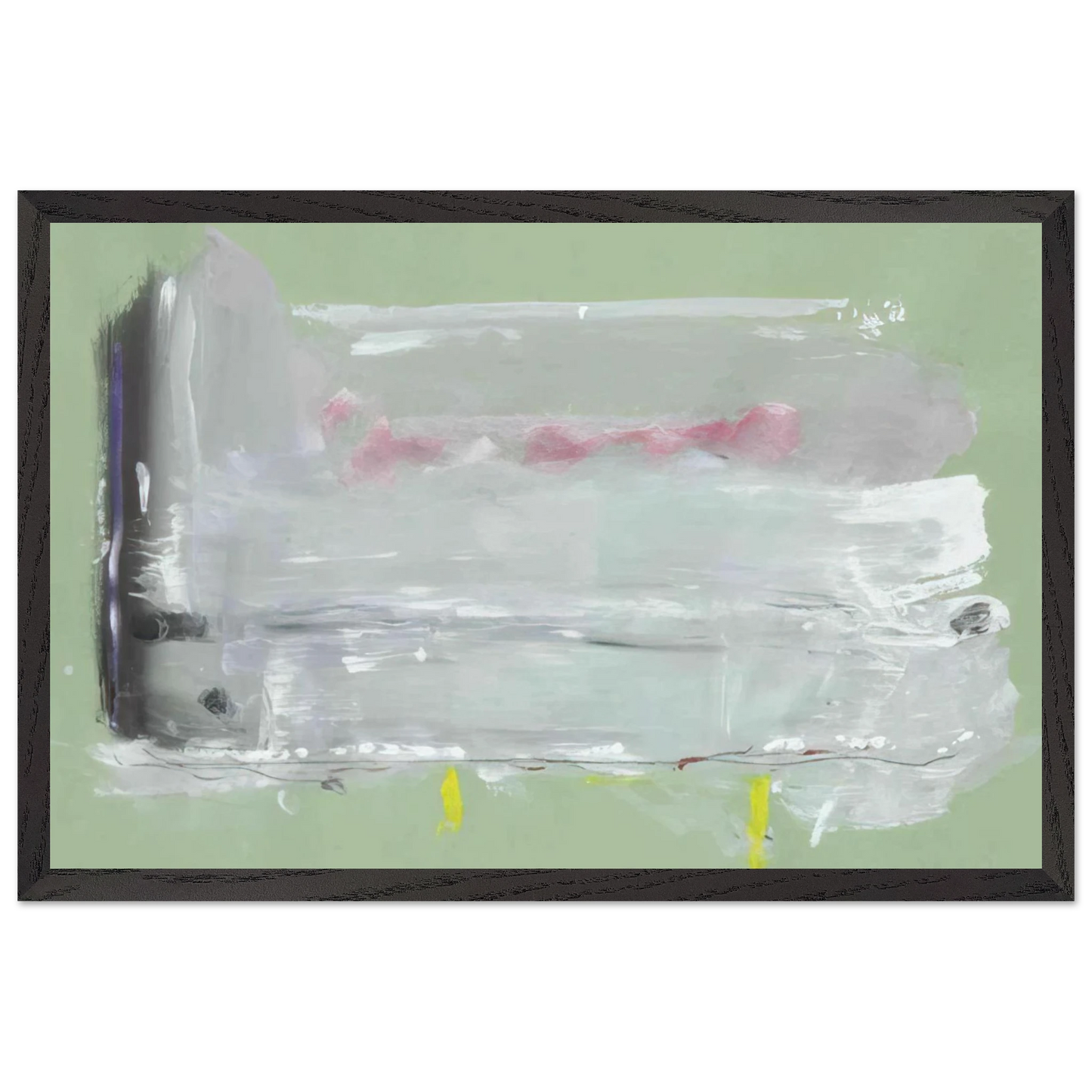 Helen Frankenthaler - Untitled - 1984 Wall art - 60x80 cm / 24x32 inches - Premium Wooden Framed Poster With Fine Art Paper - Black frame