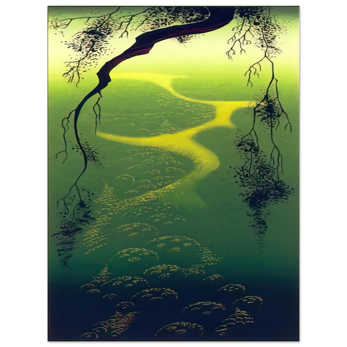 Eyvind Earle - Green Mist  75x100 cm / 30x40inches Fine Art Poster