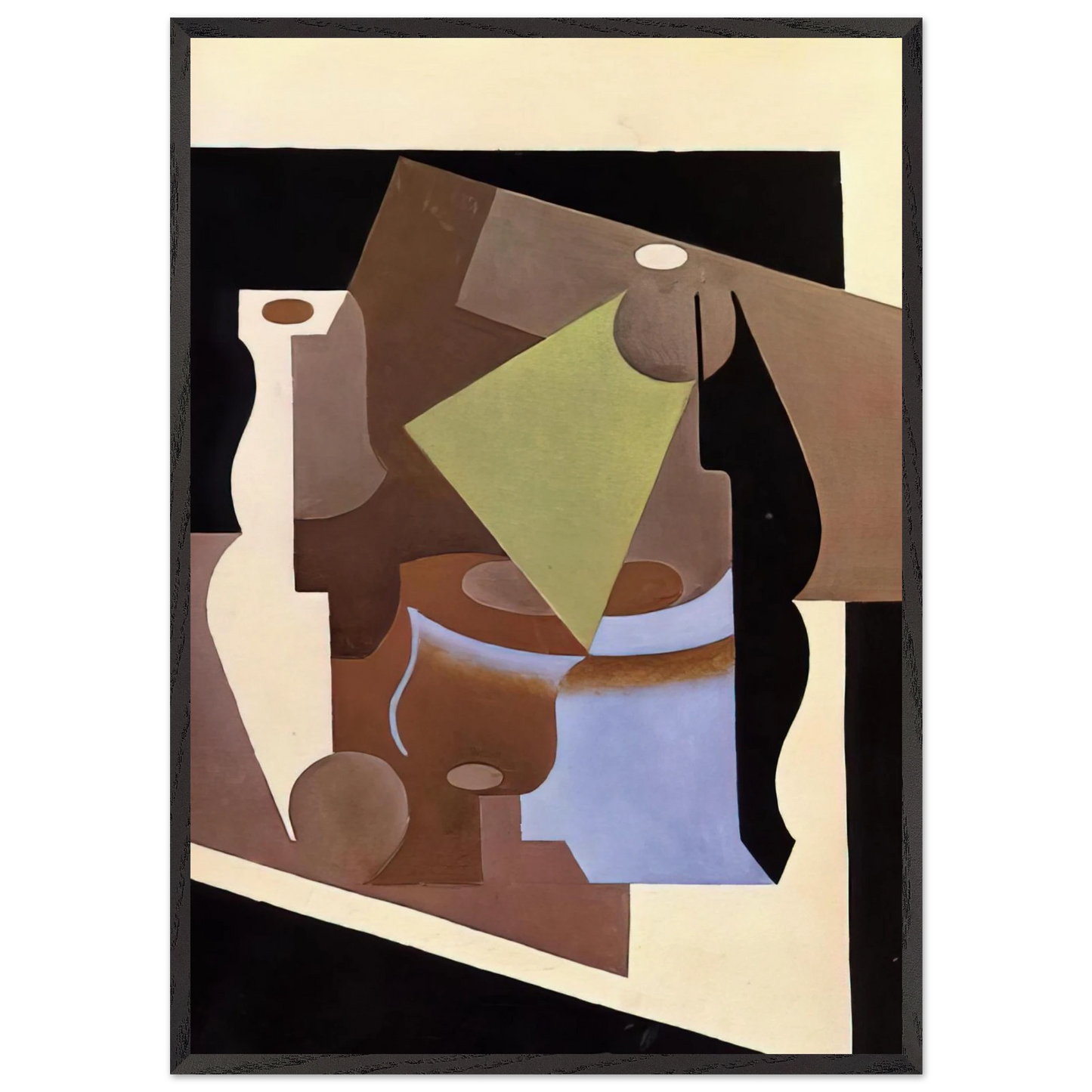 STILL LIFE WITH LAMP 1919 - Juan Gris Framed Art Print – Black Wooden Frame - Default Title - -Framed Art Print