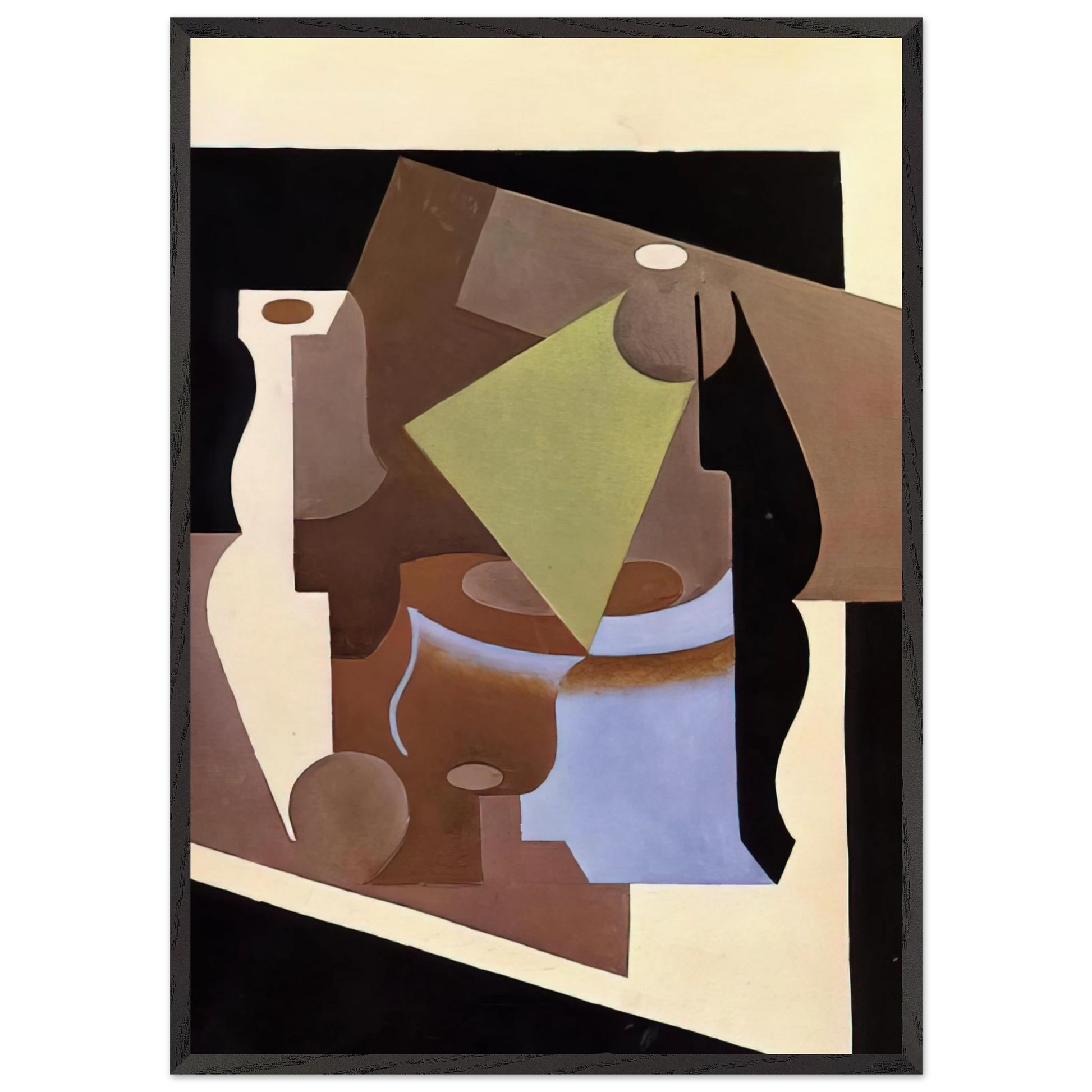 STILL LIFE WITH LAMP 1919 - Juan Gris Framed Art Print – Black Wooden Frame - Default Title - -Framed Art Print