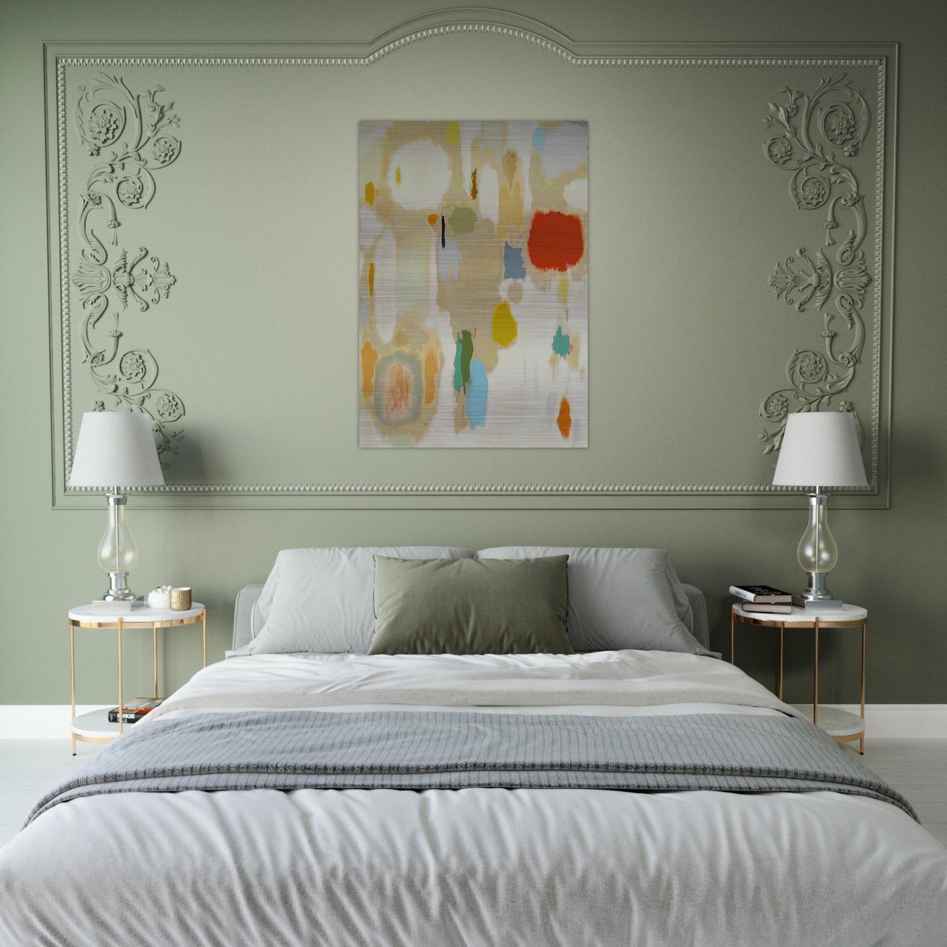 Contemplations on Geraniums - 1952 - John Ferren Brushed Aluminum Print - 70x100 cm / 28x40 inches | John Ferren Aluminum Print | John Ferren Prints