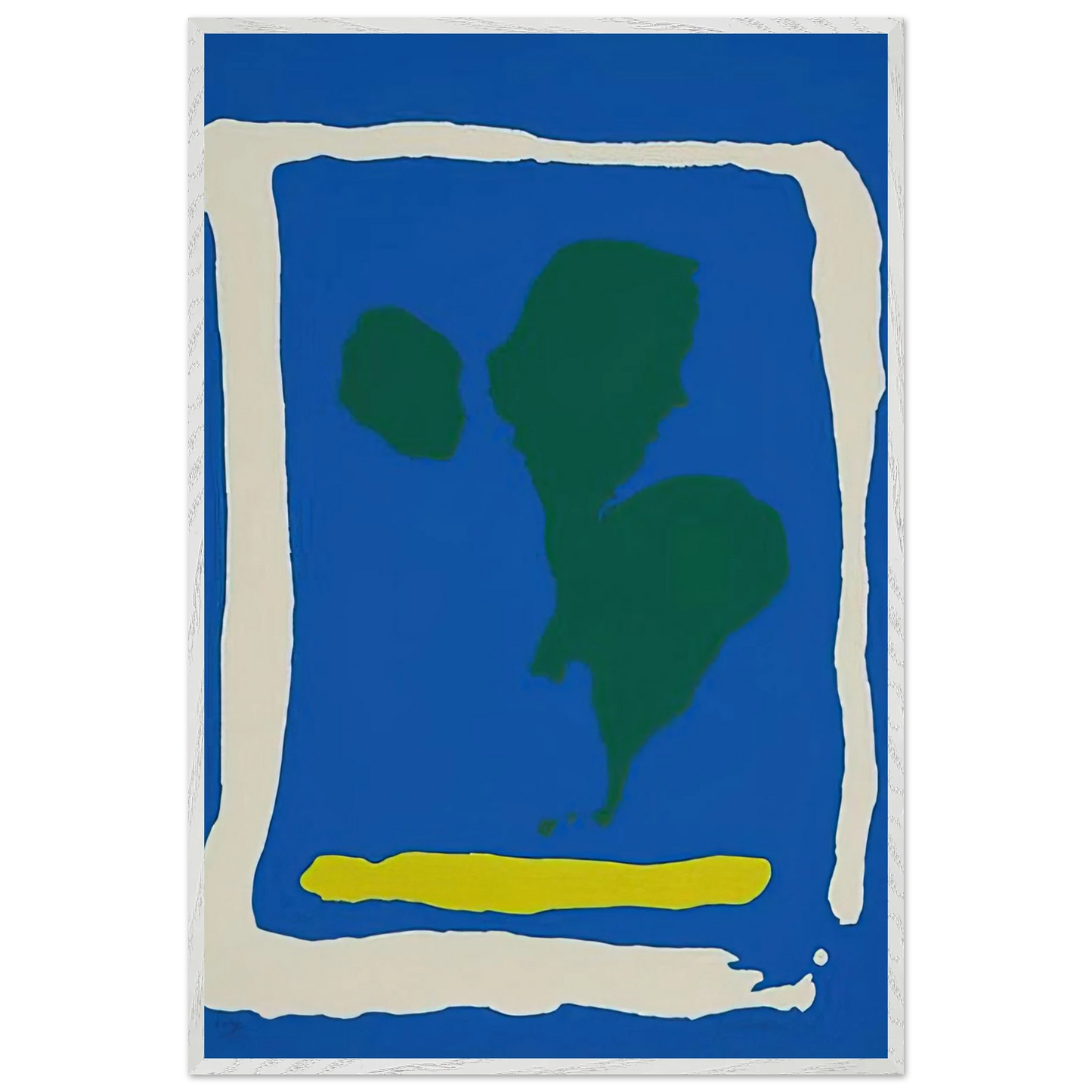 Helen Frankenthaler - Air Frame - 1965 Wall art - A2 (42 x 59.4  cm) - Premium Wooden Framed Poster With Fine Art Paper - Wood frame